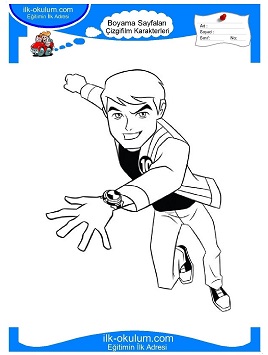 Çocuklar İçin Ben Ten Boyama Sayfaları 